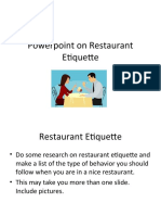 Powerpoint On Restaurant Etiquette