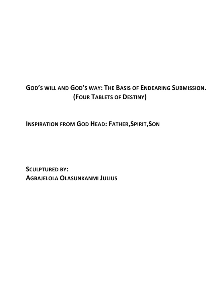 Four Tablets of Destiny PDF God Sin