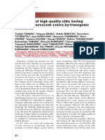 Production of High Quality Silks Having Different Fluorescent Colors by Transgenic Silkworms