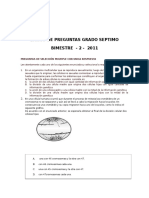 Preguntas grado séptimo bimestre 2