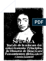 Spinoza, Baruch de - Tratado de La Reforma Del Entendimiento. Principios de Fiosofia de Descartes. Pensamientos Metafisicos