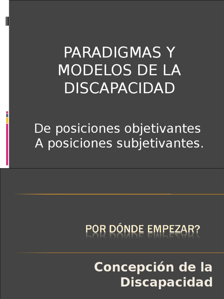Paradigmas y Modelos en Discapacidad | PDF | Invalidez | Ciencia cognitiva