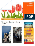 Trip To The Ontario Science Center: Saba's Academy