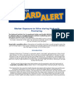 Hazard Alert - Exposure To Silica