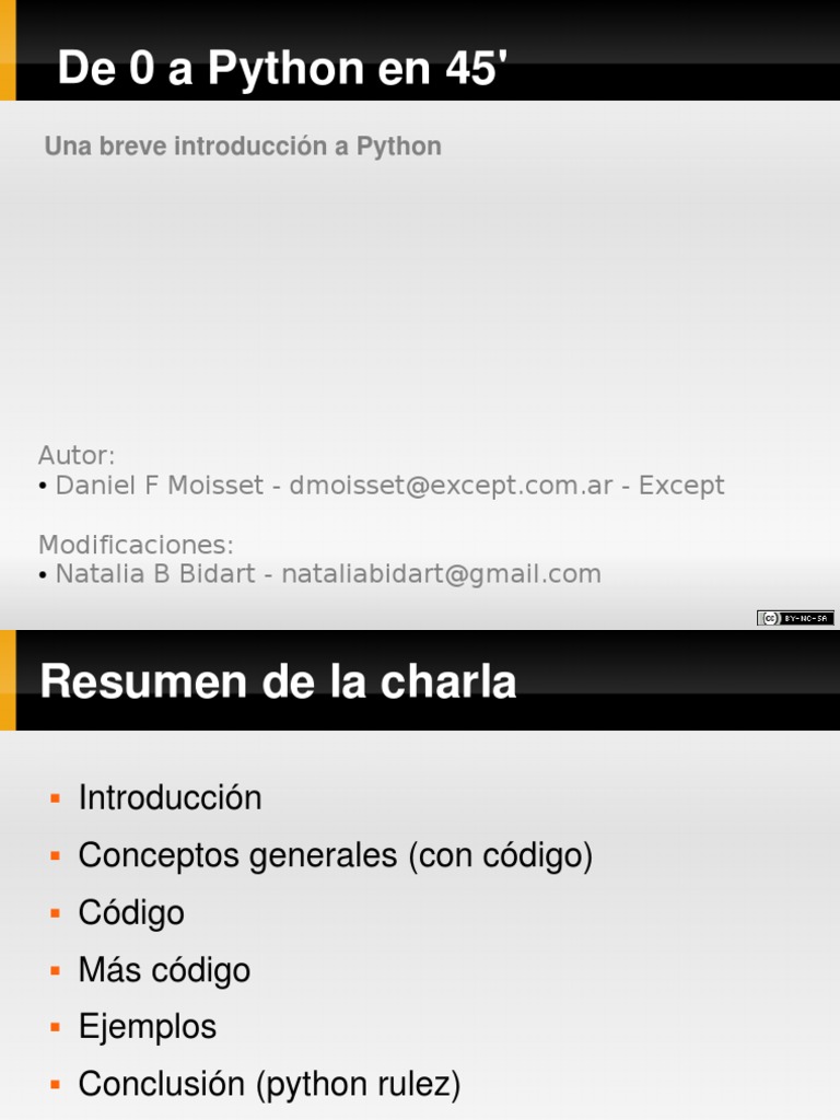 De 0 A Python en 45 Minutos... | PDF | Python (lenguaje de programación ...
