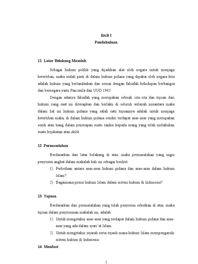 Asas Pidana