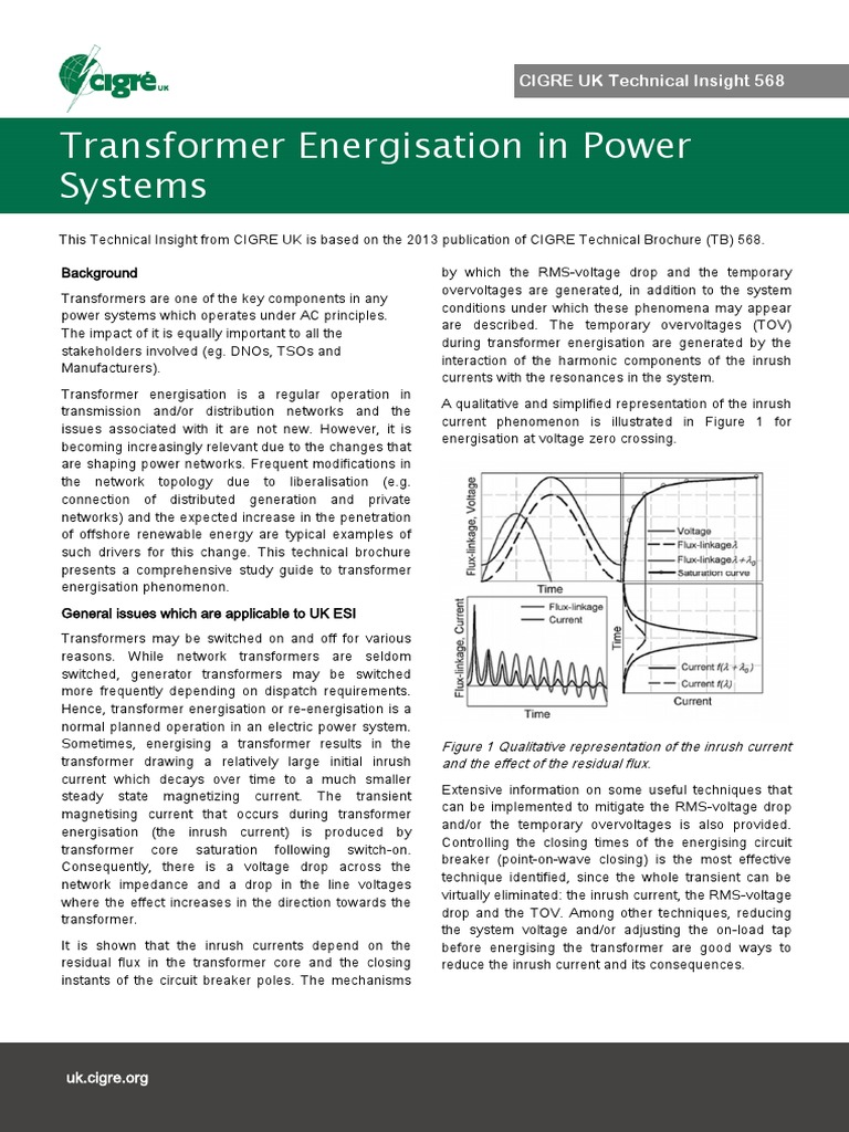 Transformer Energisation | Download Free PDF | Transformer | Electrical ...