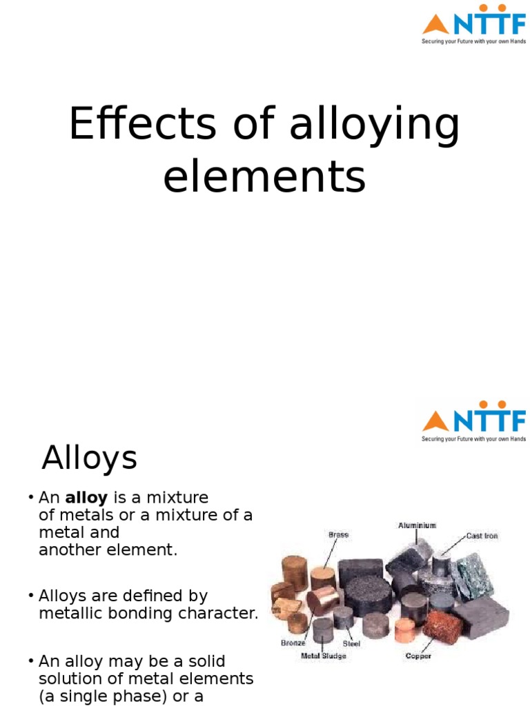 Effects of Alloying Elements Alloy Steel