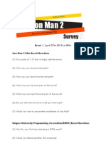 Iron Man 2 Survey