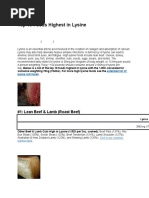 Top 10 Foods Highest in Lysine