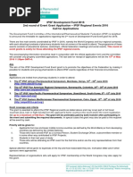 IPSF Regional Event Grant Call 2015-2016