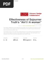 effectiveness of sojourner truth s  ain t i a woman 