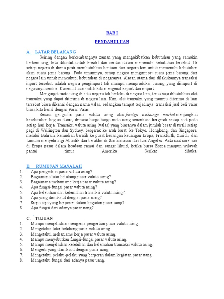 Makalah Pasar Valas