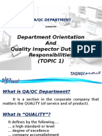 Topic 1 - QA-QC Department and QC Inspector Job