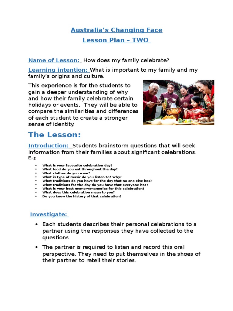 The Lesson:: Australia's Changing Face Lesson Plan - TWO | PDF | Self ...