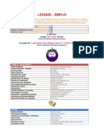 Vocabulaire Emploi