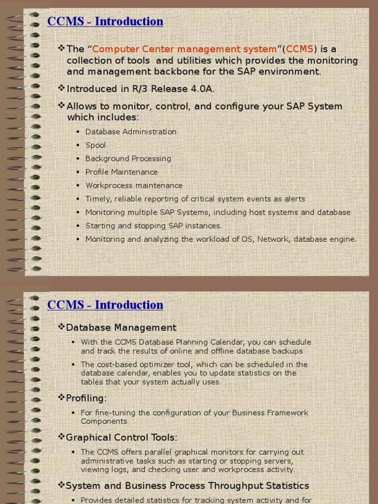 An Overview of the Computer Center Management System (CCMS) for