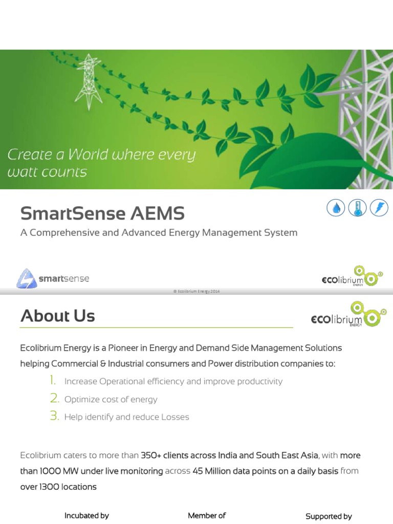 AEMS. Smartsense Advanced Energy Management System | PDF | Energy ...