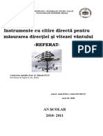 Măsurarea Direcţiei Şi Vitezei Văntului 