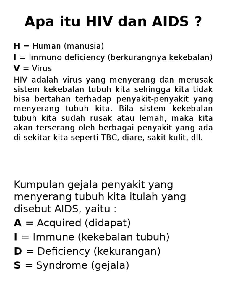Apa Itu Hiv Dan Aids Pdf