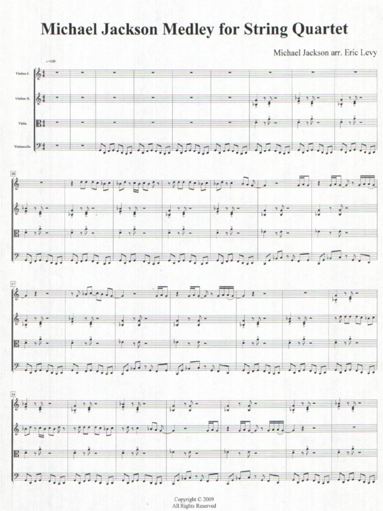 Michael Jackson Medley (String Quartet Score) | PDF