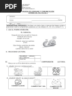 Prueba de Lenguaje y Comunicación. Letras CA Co Cu, J, N