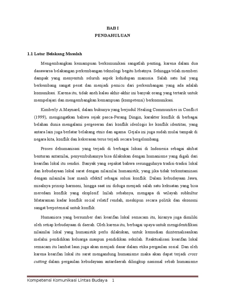 Kompetensi Komunikasi Lintas Budaya