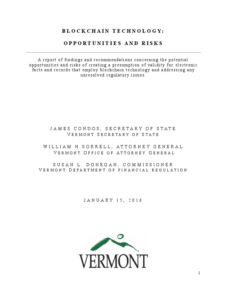 Blockchain Opportunities and Risks Report | PDF
