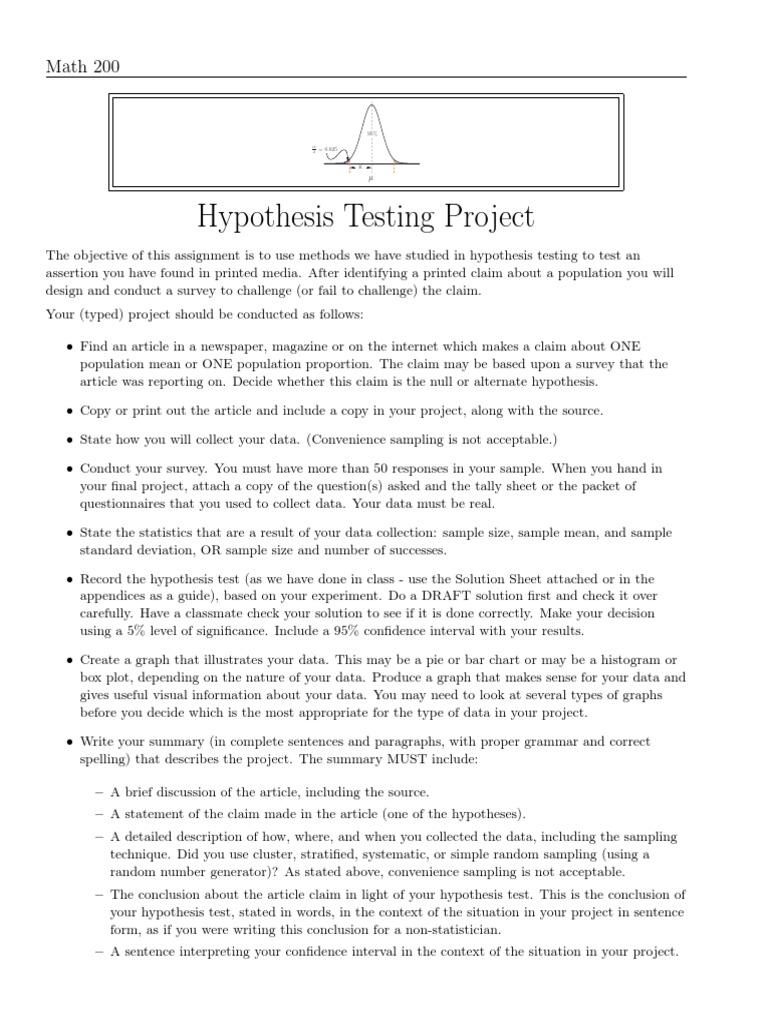 term paper on hypothesis testing