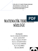 H. Hilmi Hacısalihoğlu - Matematik Terimleri Sözlüğü