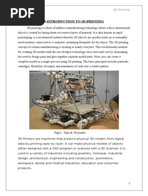 3D printing