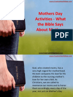 Mothers Day Activities - What the Bible Says About Mothers