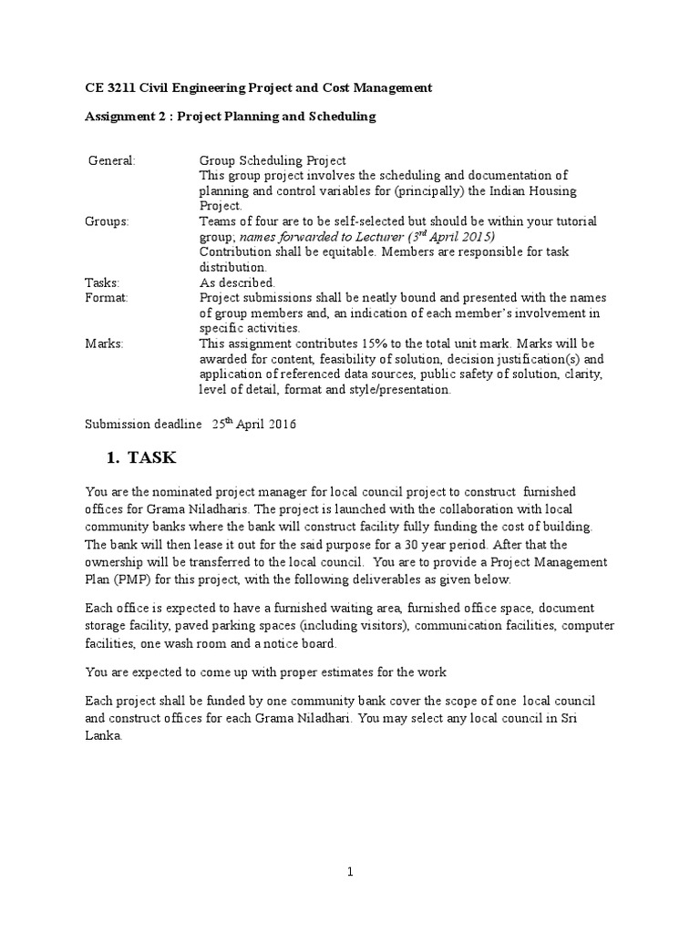 Project proposal assignment sample image