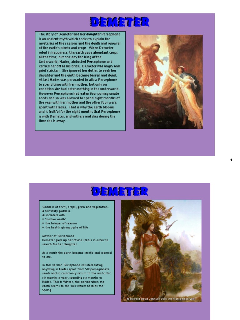 PDF Version of Demeter | PDF | Persephone | Hades