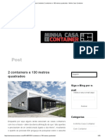 Casa sustentável 130m2 com 2 containers