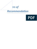 Letters of Recommendation