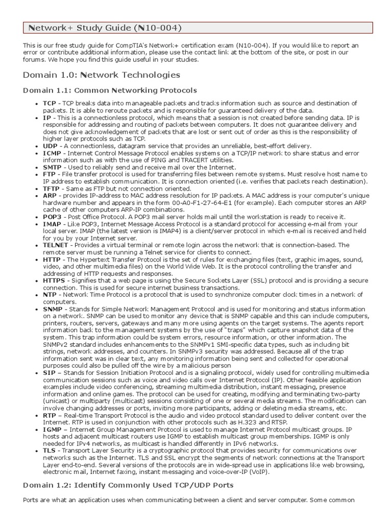 CompTIA Network+ Study Guide Routing Computer Network