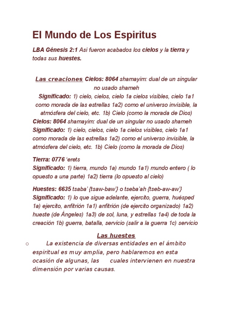 El Mundo de Los Espiritus | PDF | Espíritu | Demonios