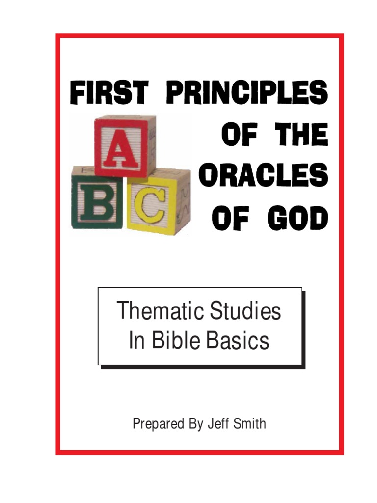 First Principles Oracles God | PDF | Christian Denomination | Jesus
