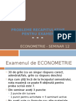 Econometrie - Seminar 12