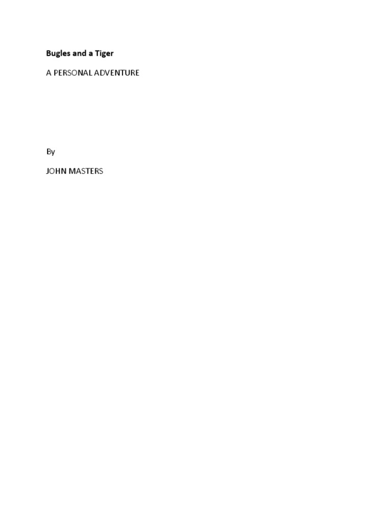 Bugles and A Tiger PDF British Army Pashtuns