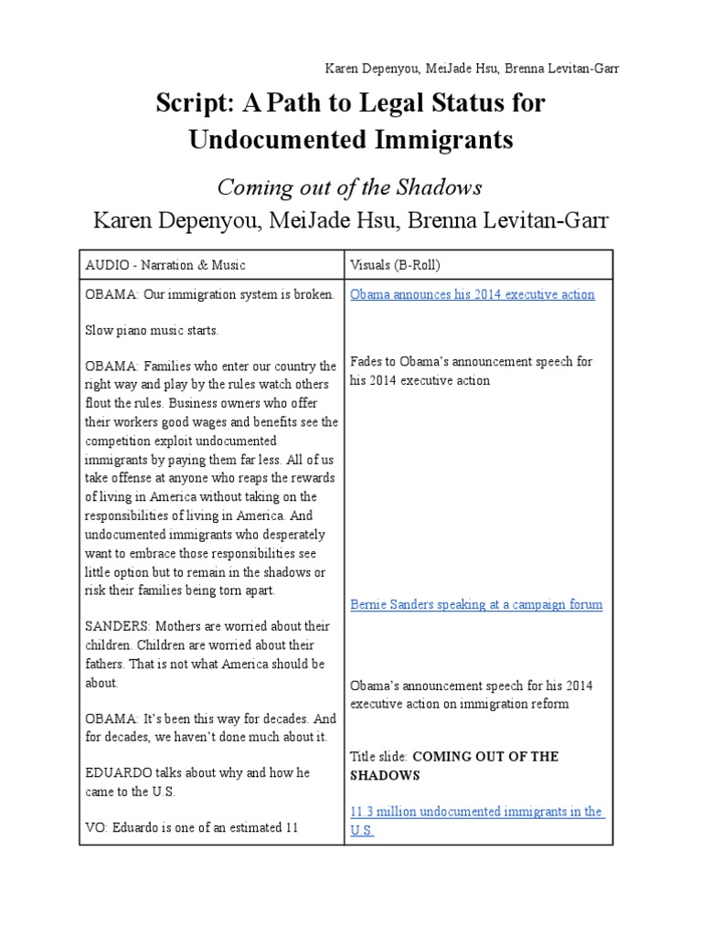 Script PDF Illegal Immigration Immigration