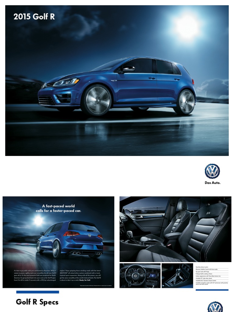VW - US Golf - R - 2015 | PDF | Business | Technology & Engineering