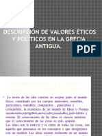 Descripción de Valores Éticos y Politicos en La Grecia Antigua