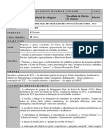 Nome Do arquivo:DIRT 055 - Ementa de Metodologia Do Trabalho de Conclusao de Curso - FDA - UFAL PDF