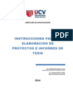 Instrucciones Para Elaborar Proyecto y Tesis