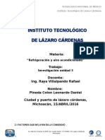 Refrigeracion y Aire Acondicionado Investigacion Unidad 3