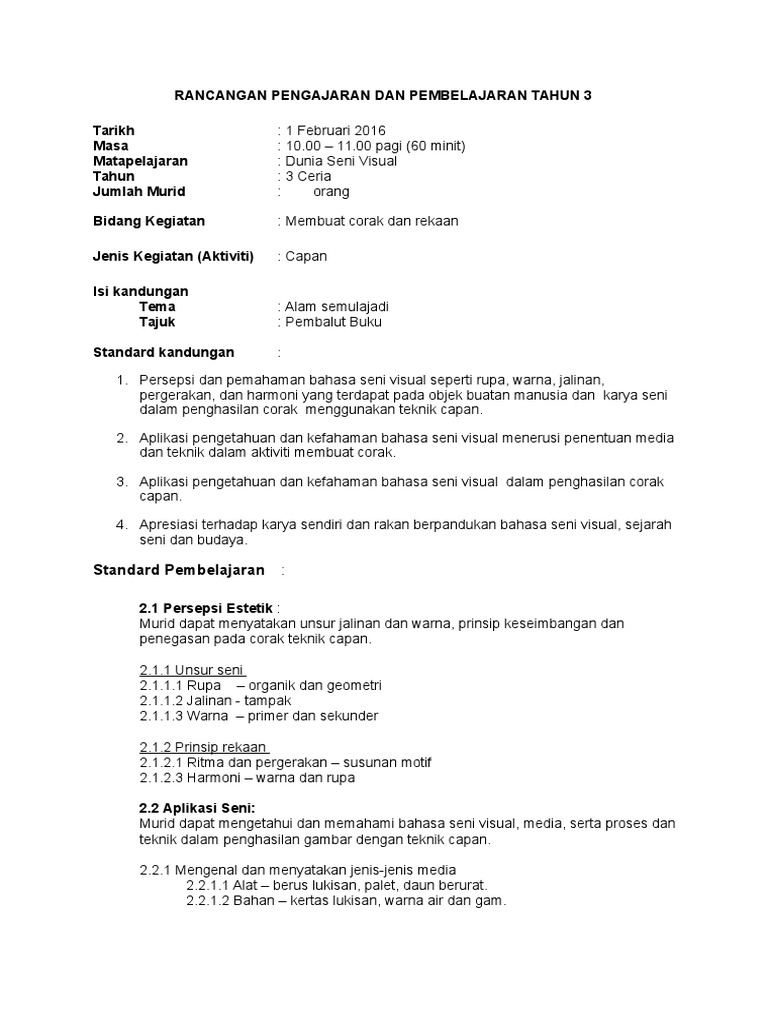 Rph Dsv Tahun 3 Capan Pdf