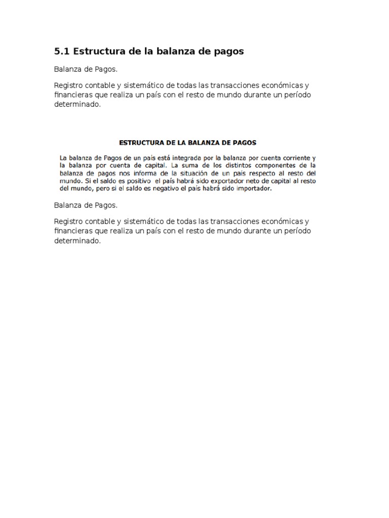 Estructura y Ajustes de la Balanza de Pagos | PDF | Tipo de cambio ...