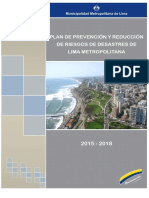 Plan de Prevencion y Reduccion de Riesgos de Desastres de Lima Metropolitana 2015-2018 PDF